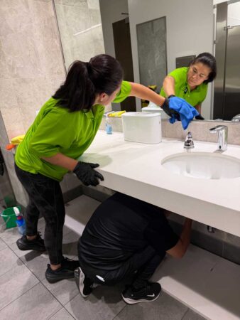 Cleaning Bathroom